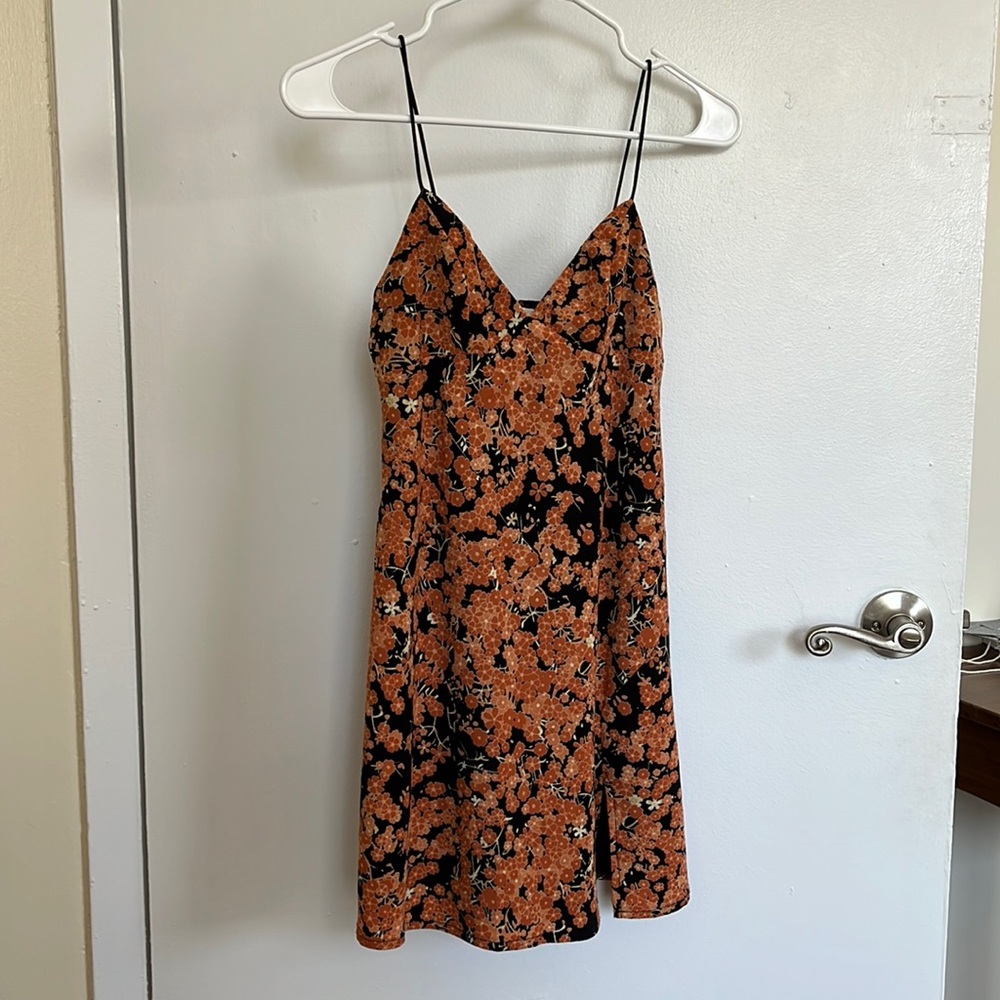 Blossom Orange and Black Dress.